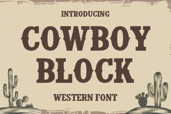 Cowboy Fonts for Rustic Designs & Creative Projects